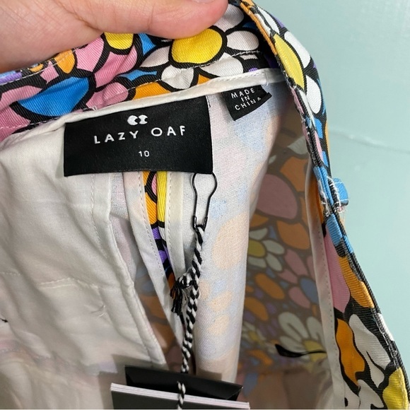 Lazy Oaf Floral Pants Sz UK‎ 10, US 6 All Over Flowers Peggy - Picture 3 of 5